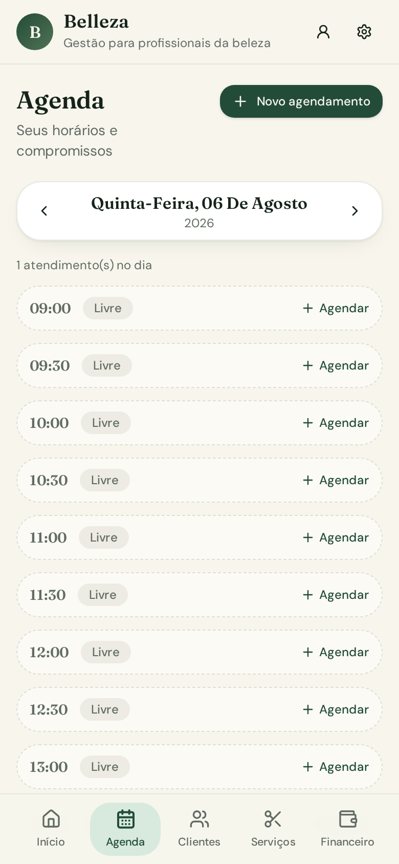 Agenda do dia